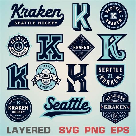 Seattle Kraken Logo Svg, Kraken Logo, Kraken Logo Png, Seattle Kraken ...