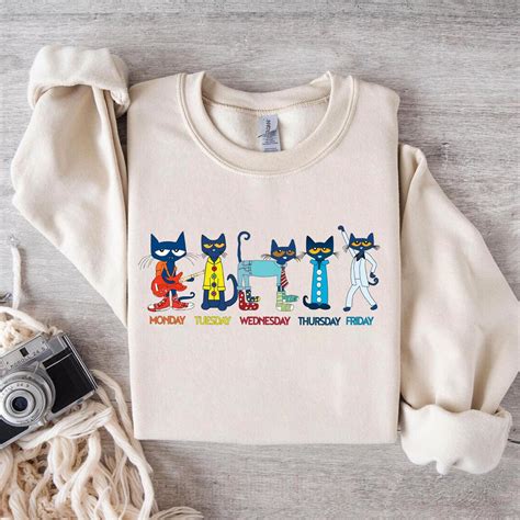 Everyday of Week Pete the Cat Shirt, the Cool Cat Back to School T ...