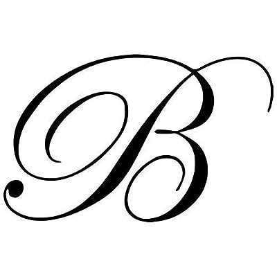 Buy Letter B Style #44 Decal Sticker Black, Decal Sticker Vinyl Car ...