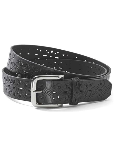 Perforated Faux Leather Belt | Addition Elle