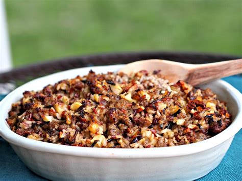 Wild Rice, Jones Sausage & Apple Stuffing - Simply Sated