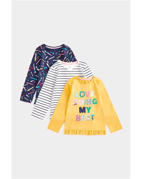 Buy Girls Full Sleeves T Shirts-Multicolor Online at Best Price ...