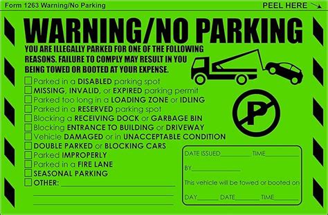 MESS Parking Violation Stickers Warning Reserved, Handicapped, Private ...