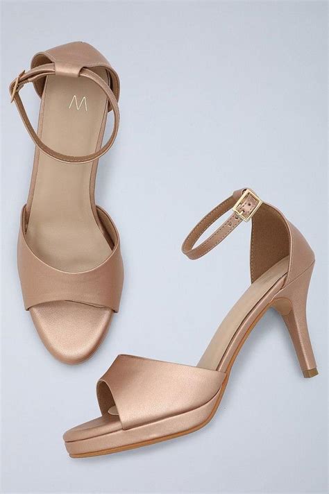Buy Rose Gold Almond Toe Solid Stiletto Online for Woman | WforWoman