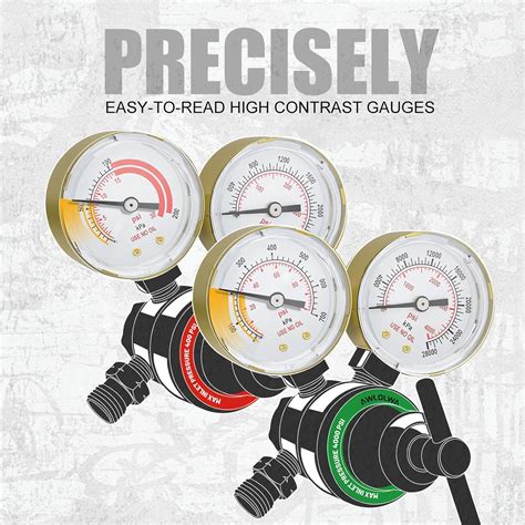 AWLOLWA Oxygen Acetylene Regulator Set, CGA540 and CGA200 India | Ubuy