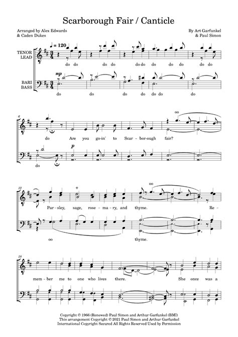 Scarborough Fair/canticle (arr. Manthano Collaborations) by Simon ...