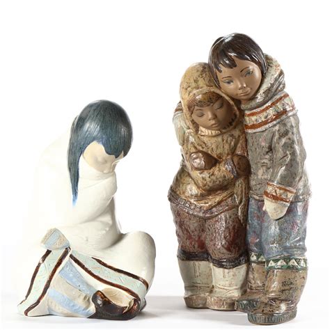 Lladro, Spain. Inuit, figurines. (2) | Lauritz.com