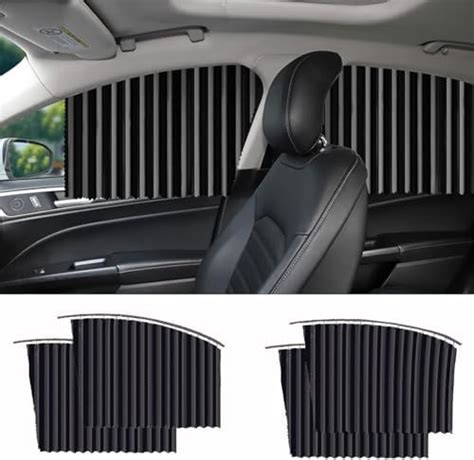 Radiant 4 Pcs Universal Fit Magnetic Car Side Window Sunshade Curtains ...