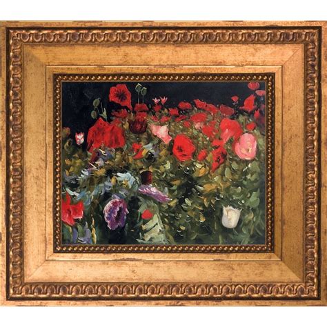 La Pastiche Poppies, 1886 John Singer Sargent Framed 14-in H x 16-in W ...