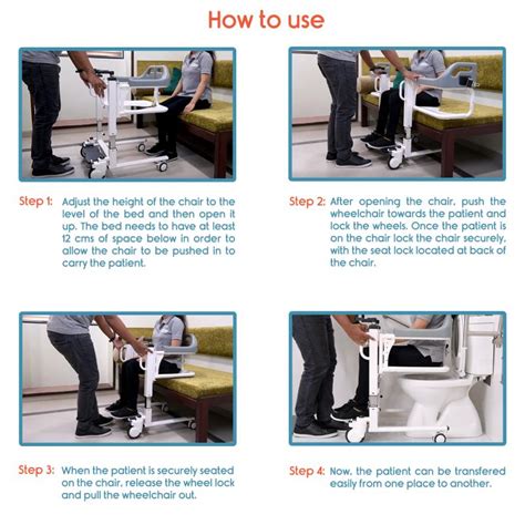 KosmoCare Patient Lift & Transfer Wheelchair For Bedridden Patient (RC ...