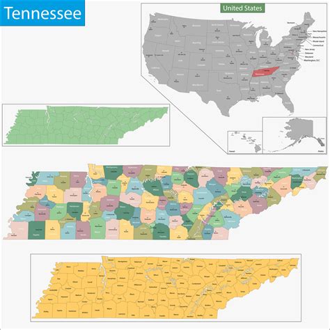 Map Of Tennessee With Cities Tennessee County Map Printable - Printable ...
