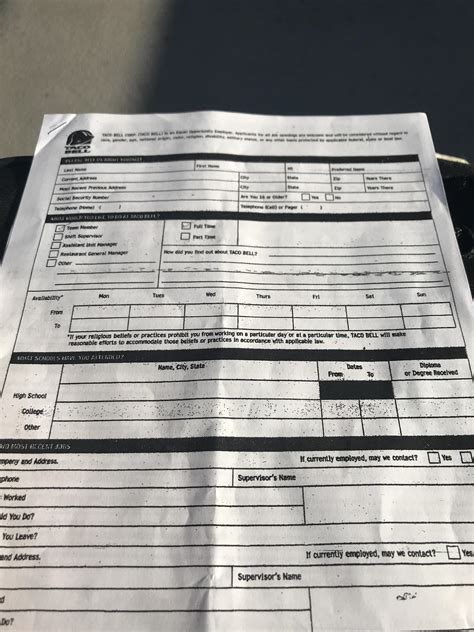 Taco Bell Employment Application Pdf Taco Bell Jobs We're Having A
