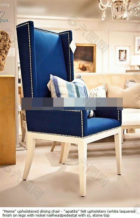 蓝色欧式铆钉单椅装饰装修素材免费下载(图片编号:8850543)-六图网