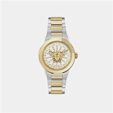 Women Quartz Two Tone Dial Analog Stainless Steel Watch VE3F00823 ...