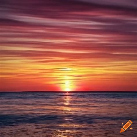 Sunset over the ocean