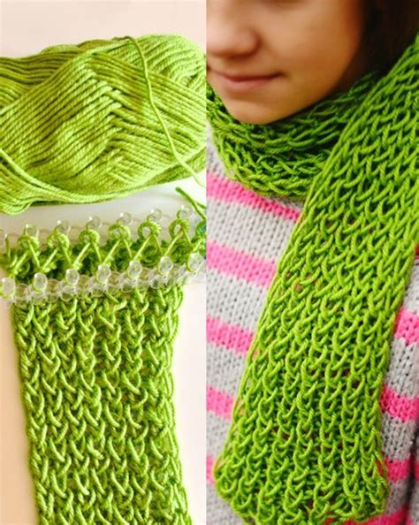 Image result for Long Loom Scarf Pattern