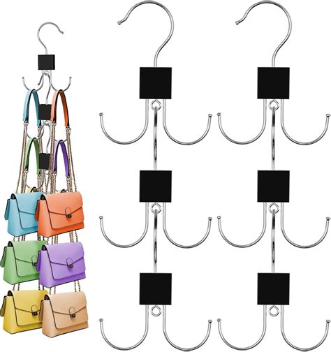 Amazon.com: RESOVO Purse Hanger Organizer for Closet，6 Pack Hanging Bag ...