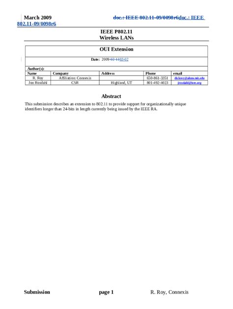 OUI Extension - mentor ieee Doc Template | pdfFiller