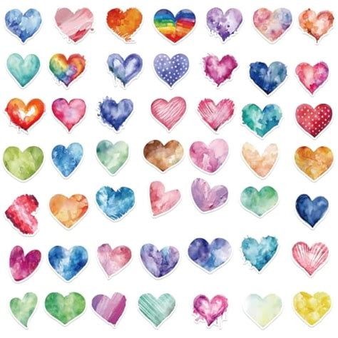 Aigemumy 50 PCS Love Stickers Heart Sticker Cute Sticker for India | Ubuy