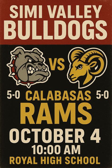 Simi Valley Bulldogs Vs Calabasas Rams, Royal High School, Simi Valley ...