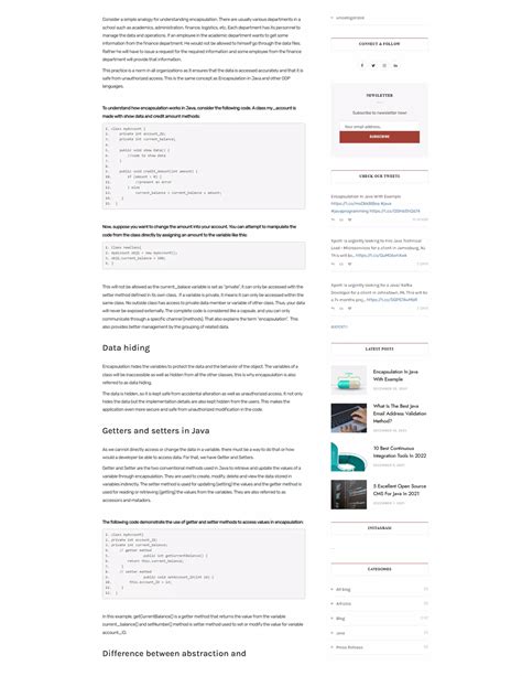 Image result for Encapsulation Example Java