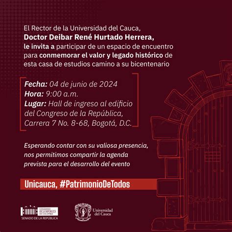 Universidad del Cauca at the Congress of the Republic: On the Path to Its Bicentennial, the Alma ...