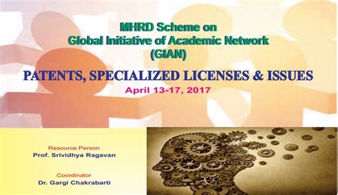 National Law University, Jodhpur: GIAN Course on Patents, Specialized ...