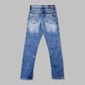 Buy Dark Blue Ripped Pattern Boys Jeans – Mumkins