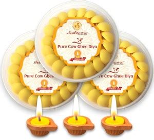 Shubhkarma PURE COW GHEE DIYA, 25-30min Burning(Pack Of 3 X 100pcs ...