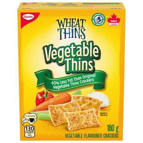 Wheat Thins Vegetable Thins 40% Less Fat Crackers 180 g - Voilà Online ...