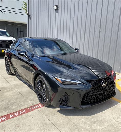 Finally back in the Lexus family! 2023 IS500 in caviar and red : r/Lexus