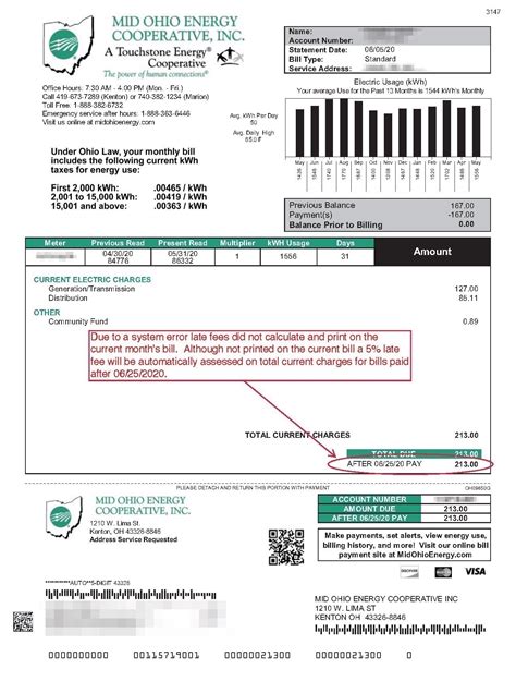 JUNE BILLS: Late fee calculation notice | Mid-Ohio Energy Cooperative