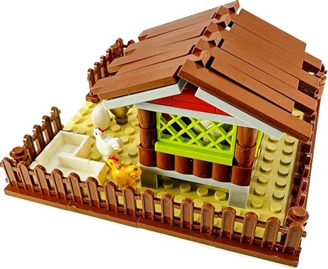 Buy General Jim's Chicken Coop Hen House Building Block Brick Set 122 ...