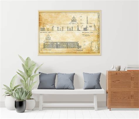 Mission San Juan De Capistrano Elevation Drawing – 1731 Texas Mission ...