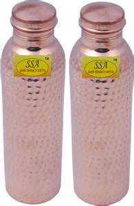 Shivshakti Arts Set Of 2 Q7 Hammered Designed With Lid 850 ml Bottle ...