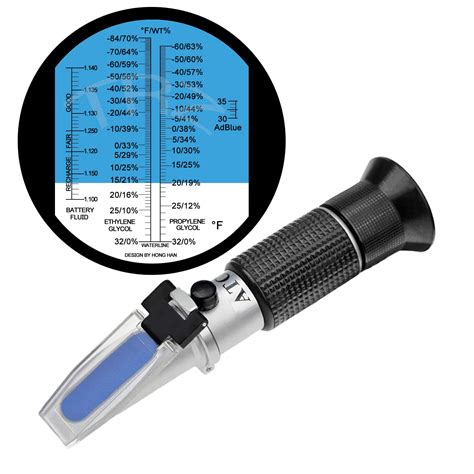 TRZ 4-in-1 Antifreeze Refractometer Ethylene Glycol, Propylene Glycol ...