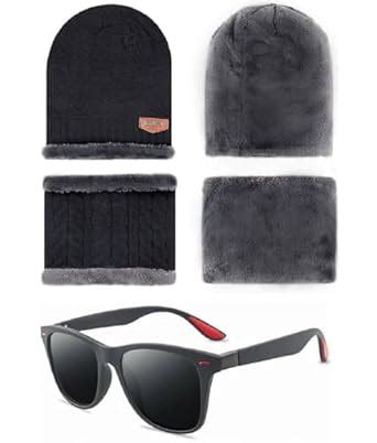 Buy Giffemans Beanie/Skull Cap & Neck Warmer Sunglasses Combo for ...