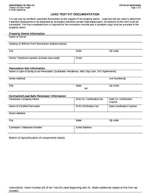 LEAD TEST KIT DOCUMENTATION Doc Template | pdfFiller