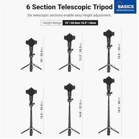 Neewer Basics | Magnetic Selfie Stick Tripod | Premium Portable Desk ...