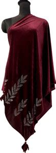 Cool and Catchy Velvet Embellished Women Shawl - Buy Cool and Catchy ...