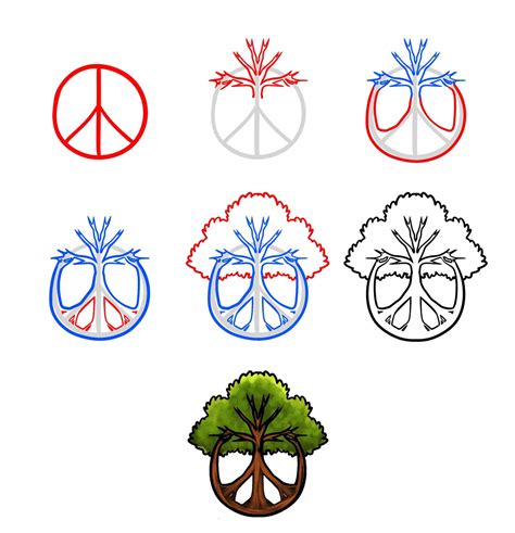 Image result for Peace Sign Drawing Tutorial