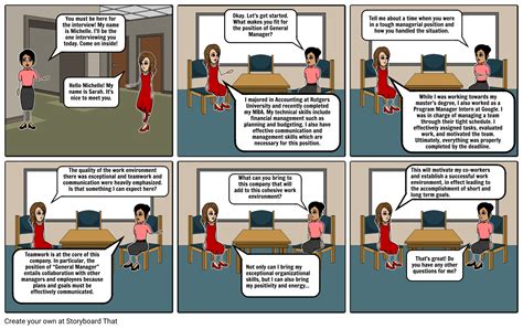 Image result for Storyboard Script for Interview