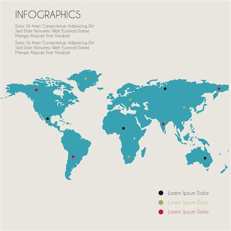Infographic template of world map | Free Vector