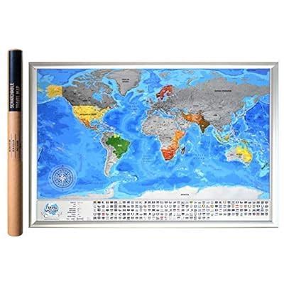 2Maps Detailed Scratchable Travel Map with 196 Country India | Ubuy