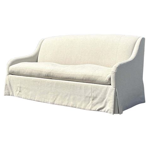 Vintage Boho Charles Stewart Pinstripe Sofa For Sale at 1stDibs