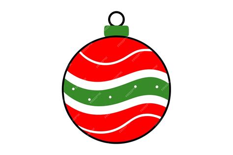 Christmas bauble vector line art clipart illustration with isolated on ...