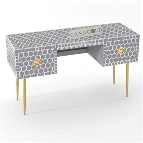 Bone Inlay Study Desk - Honeycomb : Amazon.in: Home & Kitchen