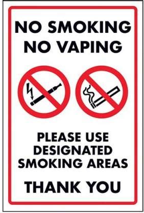 RLDigitalUnits PLEASE USE DESIGNATED SMOKING AREAS SIGN BOARD Emergency ...