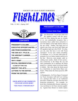 Fillable Online sousaffs SOCIETY OF USAF FLIGHT SURGEONS PRESIDENTS ...