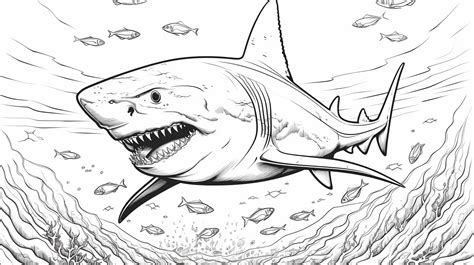 Free Printable Megalodon Coloring Pages: Giant of the Seas